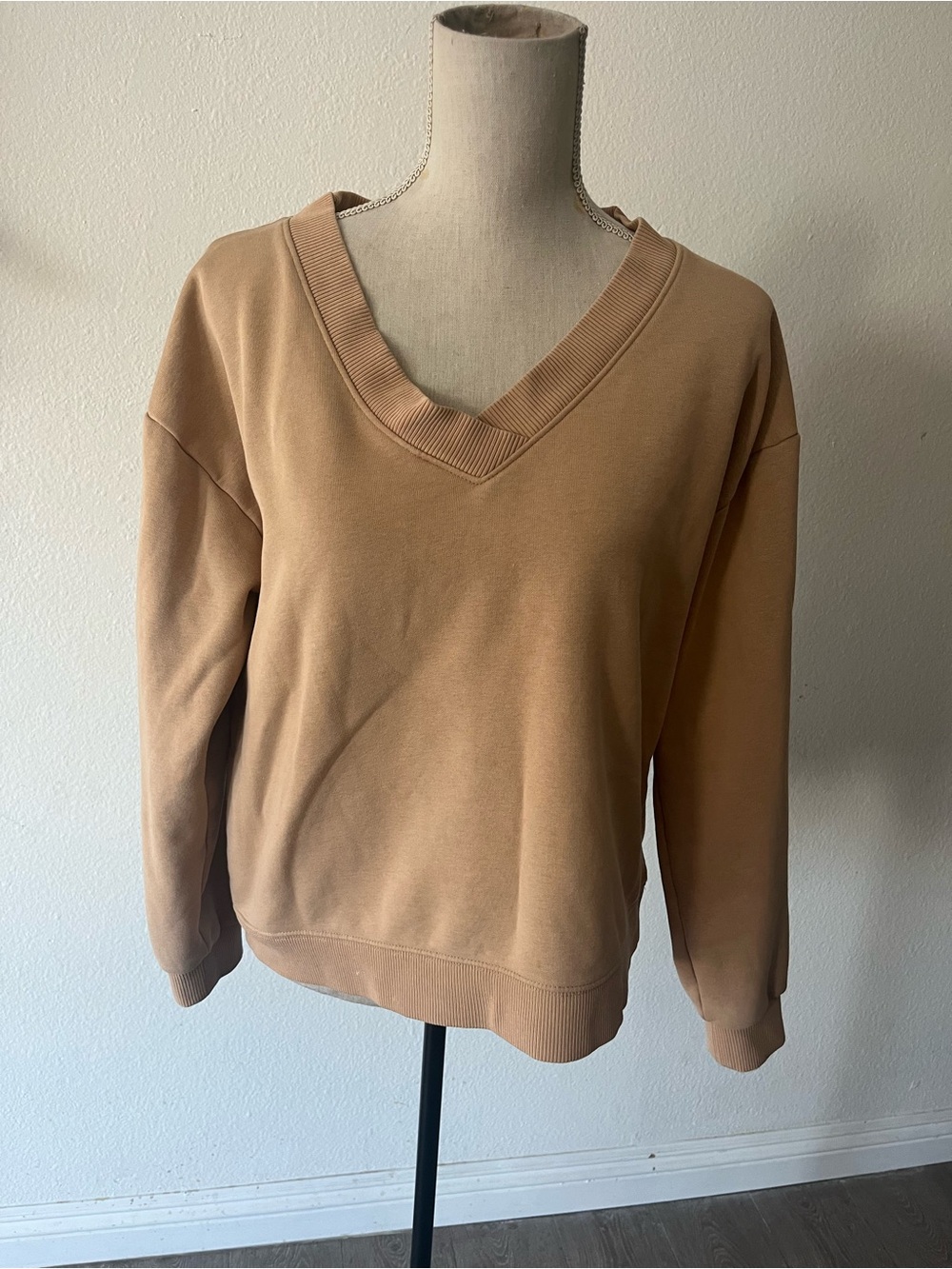 Pact Women's V-Neck Sweater - Tan